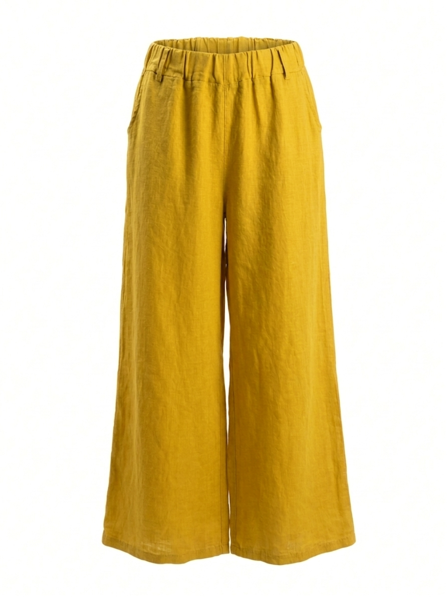 LINEN WIDE-LEG TROUSERS-thumbmail-9