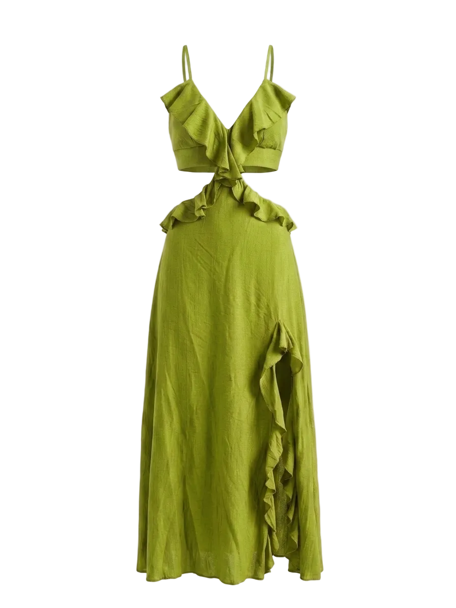 RUFFLED CUT-OUT DRESS-thumbmail-10
