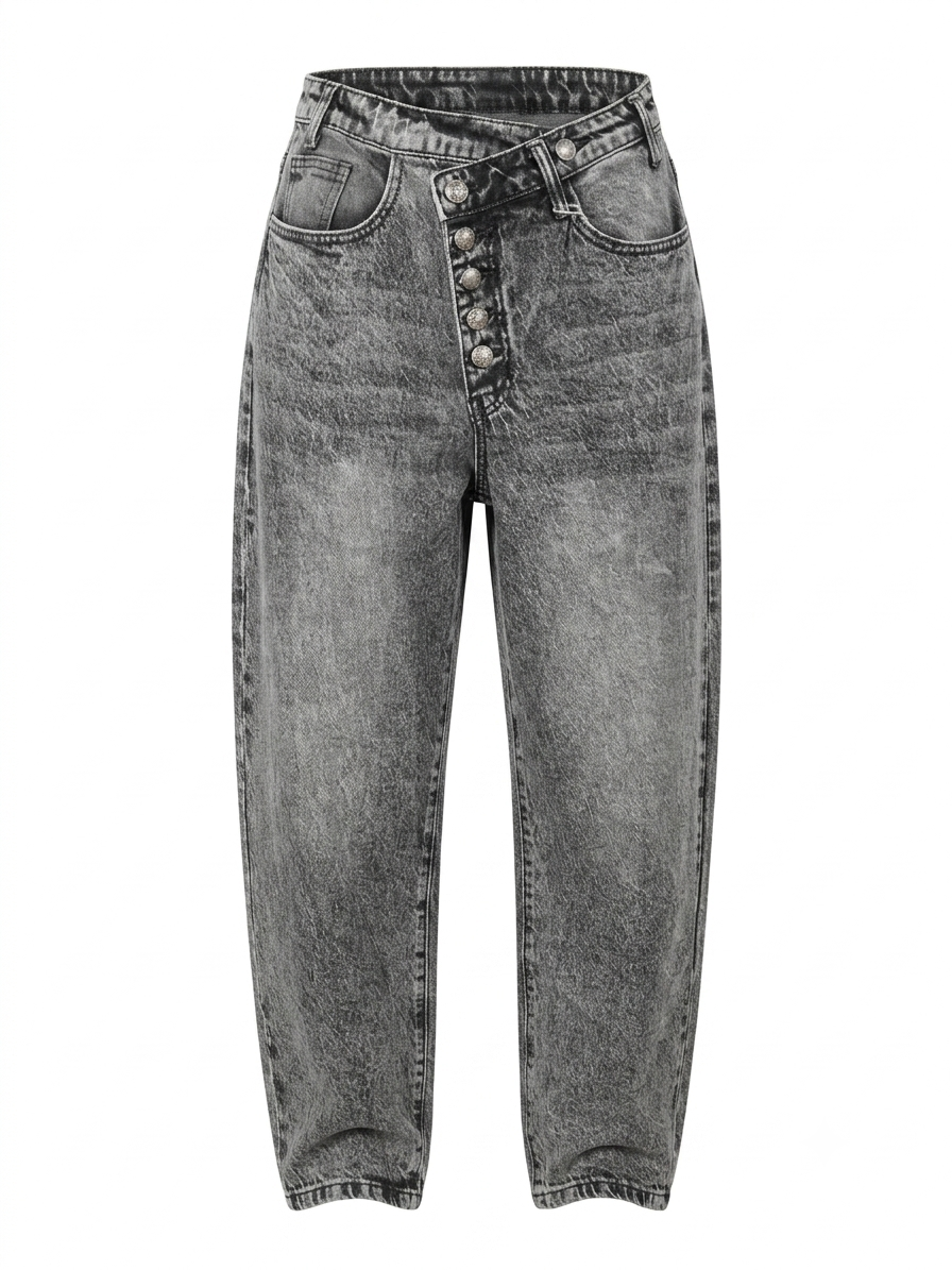 ASYMMETRIC BUTTON GREY JEANS-thumbmail-6