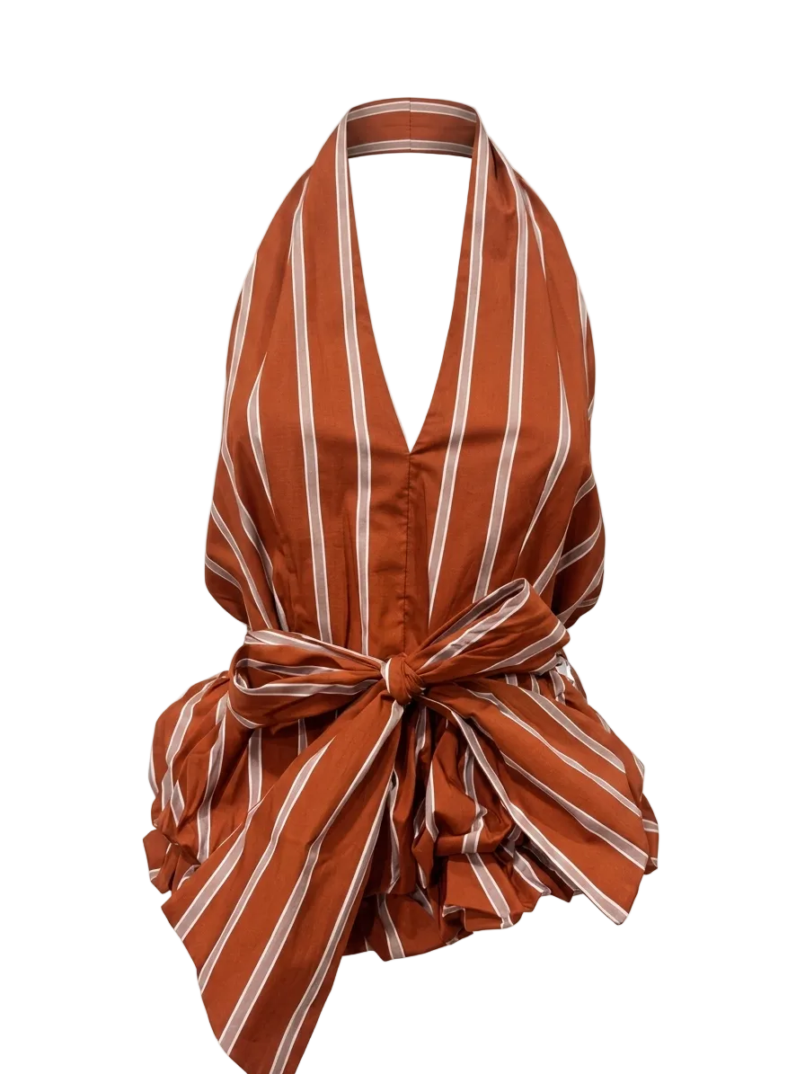 STRIPED HALTER TOP-thumbmail-5