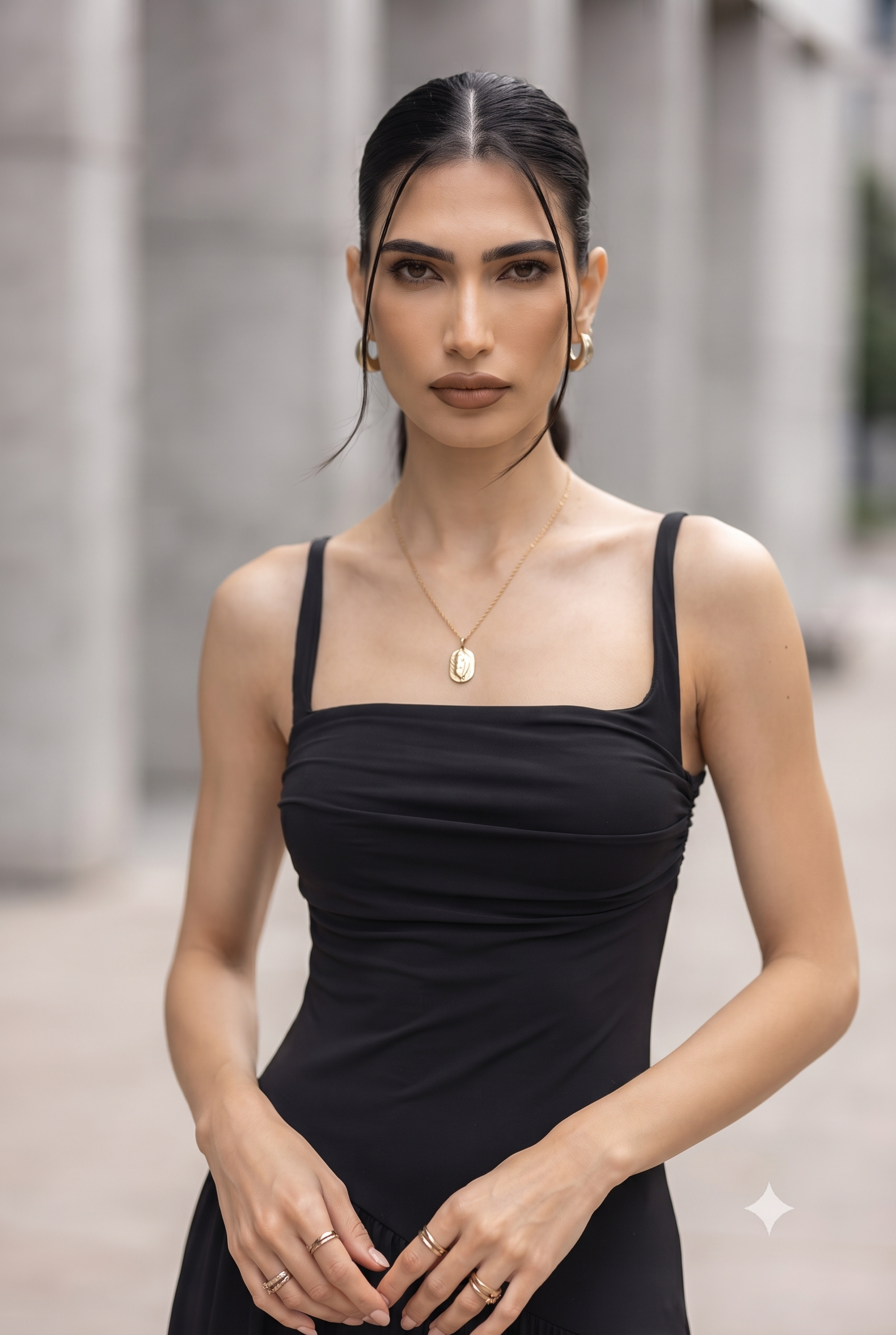 HIGH-SLIT RUCHED MAXI DRESS-thumbmail-5