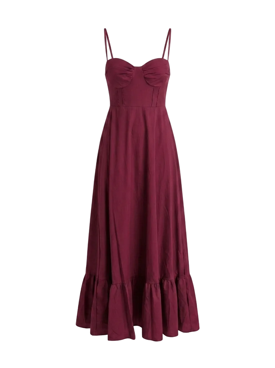 FLOUNCE HEM BUSTIER DRESS-thumbmail-8