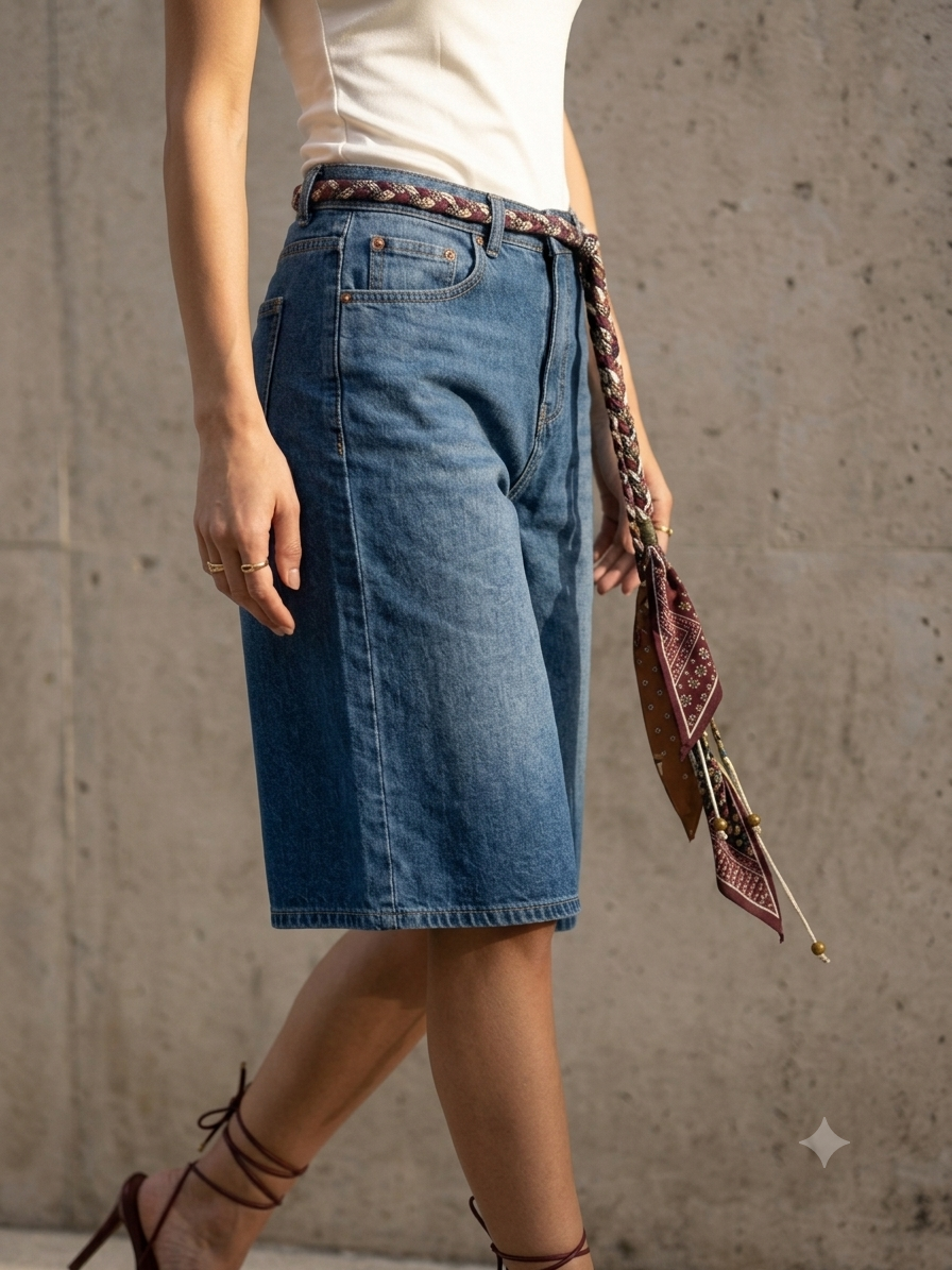 BANDANA BELT BAGGY BERMUDA-thumbmail-1