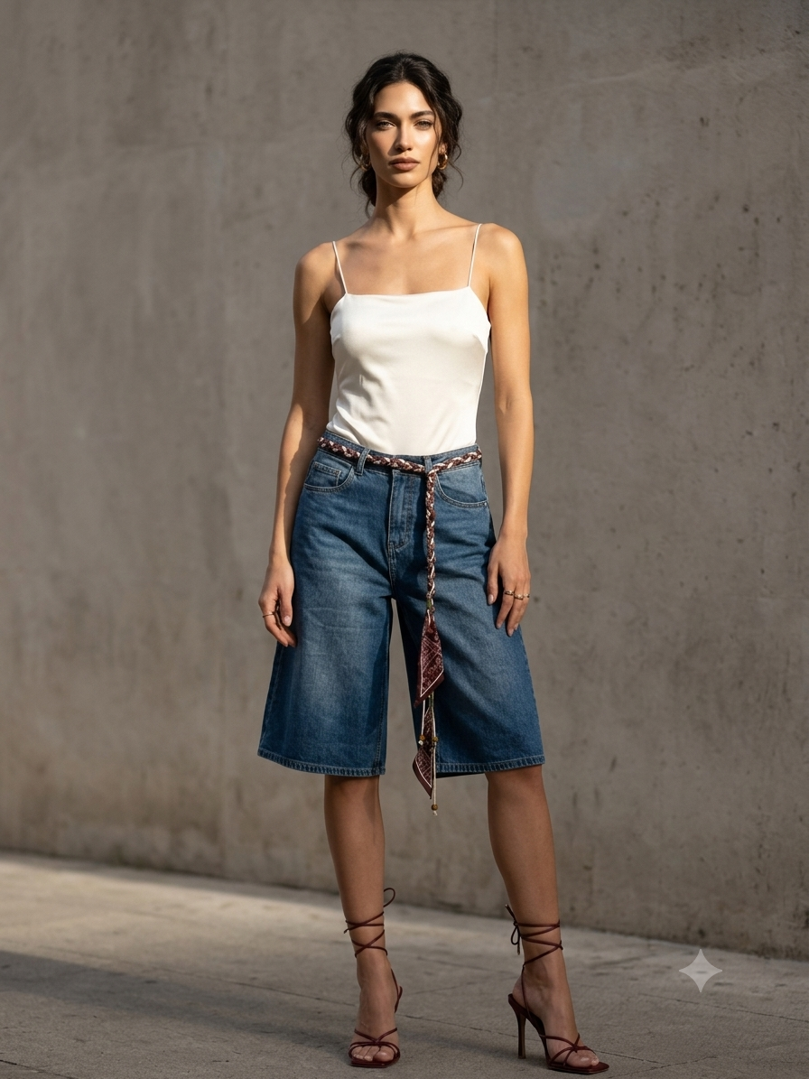 BANDANA BELT BAGGY BERMUDA-thumbmail-3