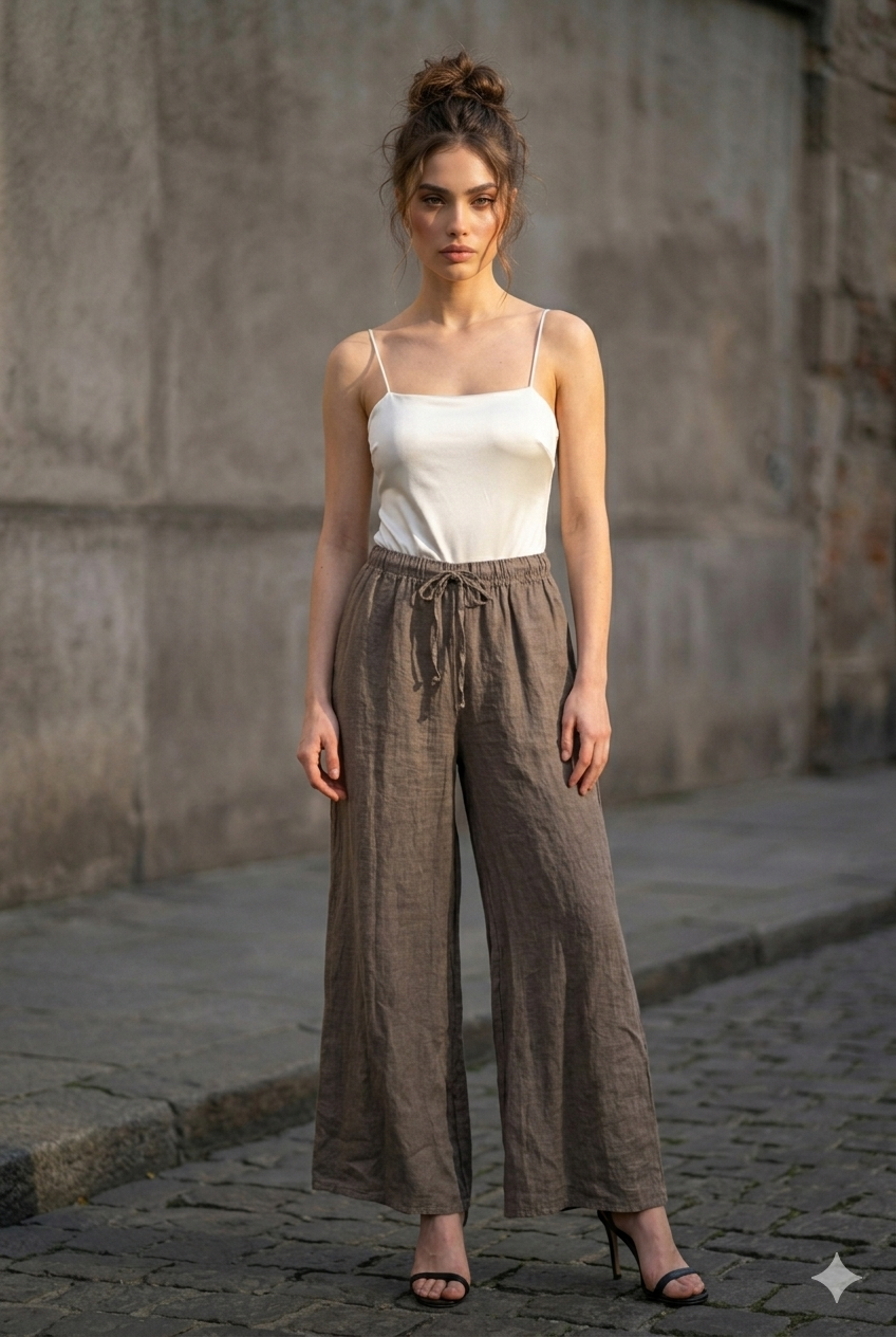 LINEN WIDE-LEG TROUSERS-thumbmail-8
