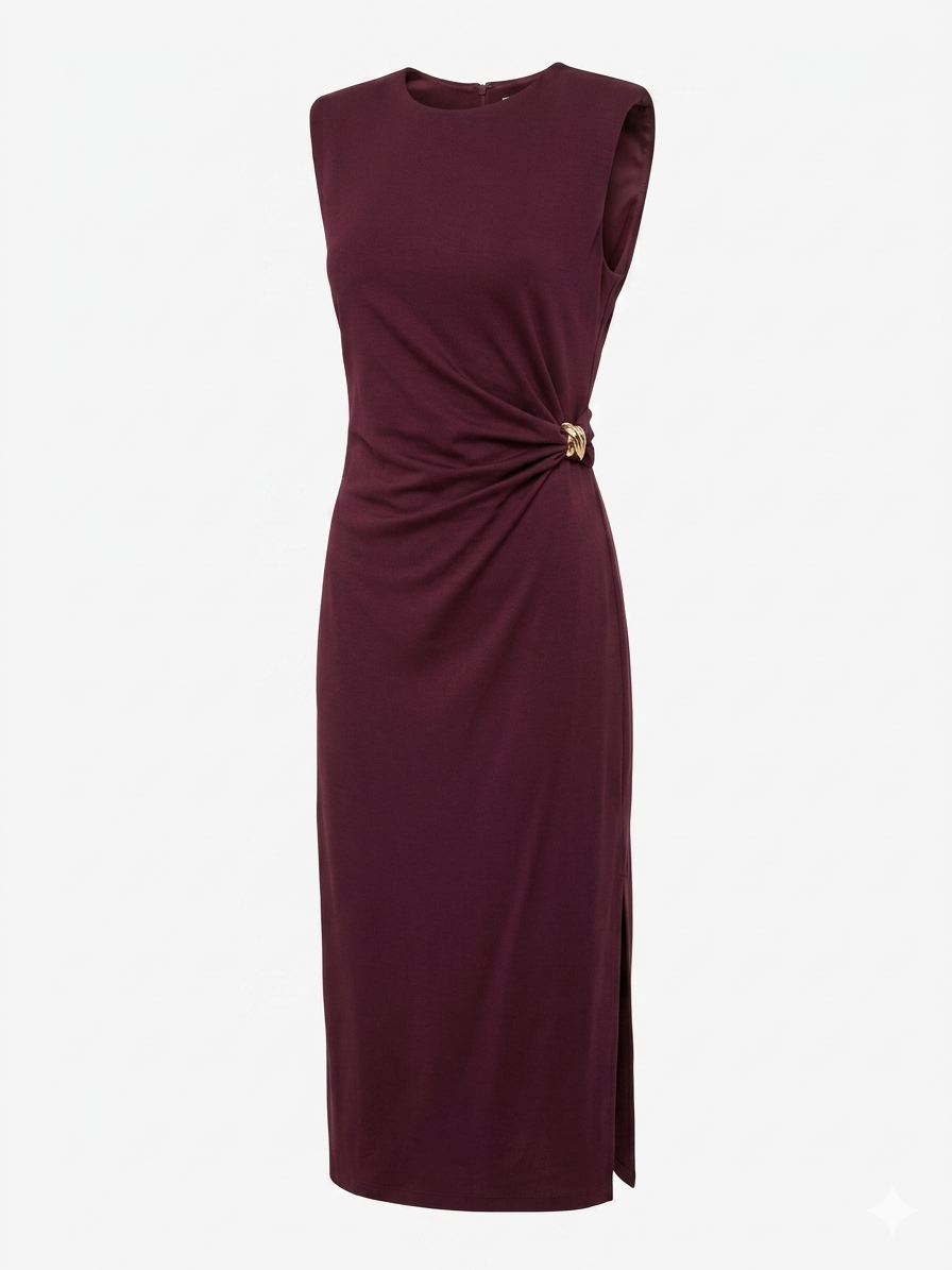 RUCHED MIDI DRESS-thumbmail-3