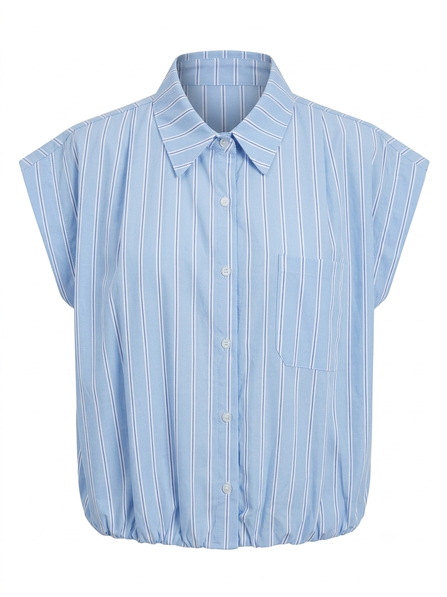BUBBLE HEM SLEEVELESS SHIRT-thumbmail-5