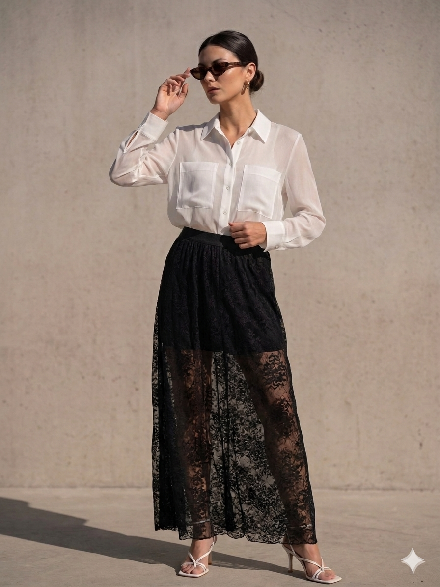 MIDNIGHT LACE MUSE MAXI