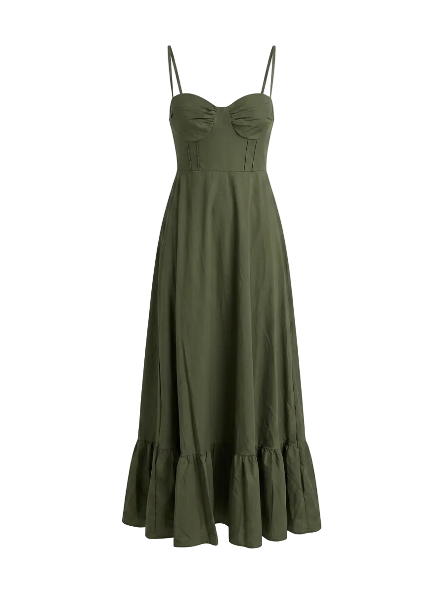 FLOUNCE HEM BUSTIER DRESS-thumbmail-9