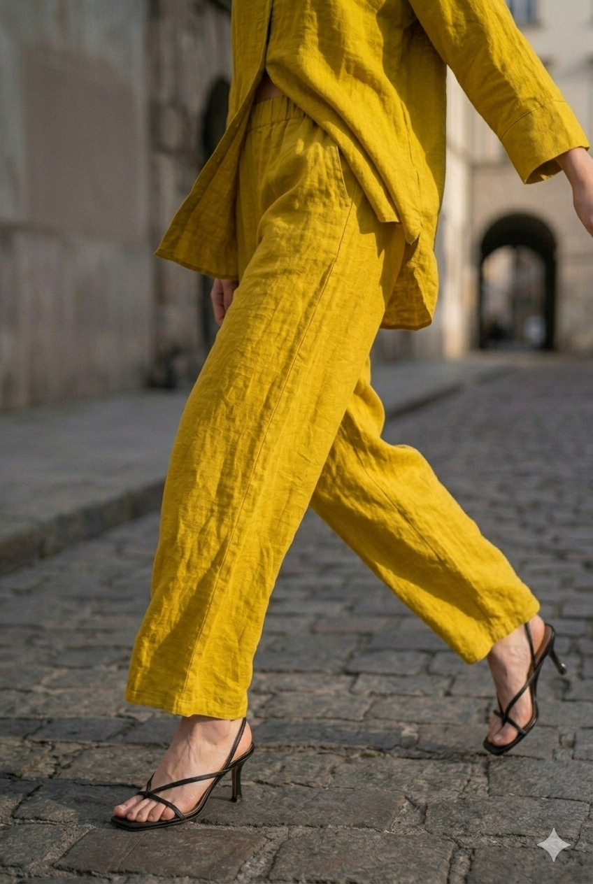 LINEN WIDE-LEG TROUSERS-thumbmail-1