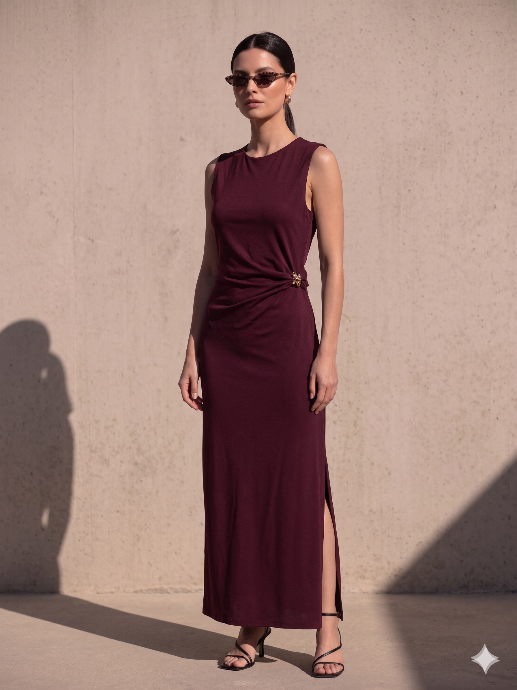 RUCHED MIDI DRESS-thumbmail-1