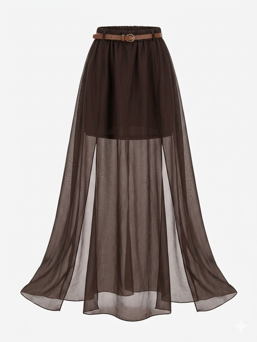 BELTED TENCEL SKIRT-thumbmail-8