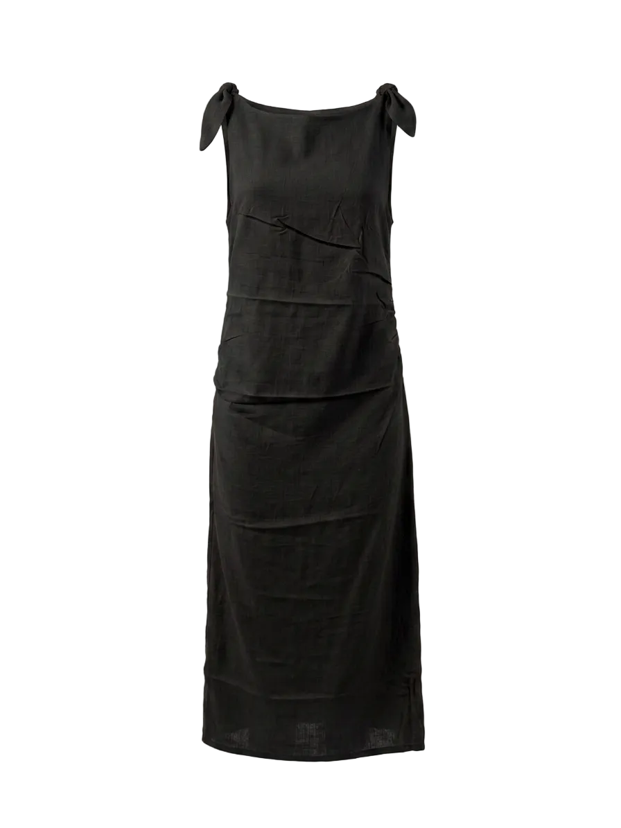 KNOT-STRAP RUCHED DRESS-thumbmail-7