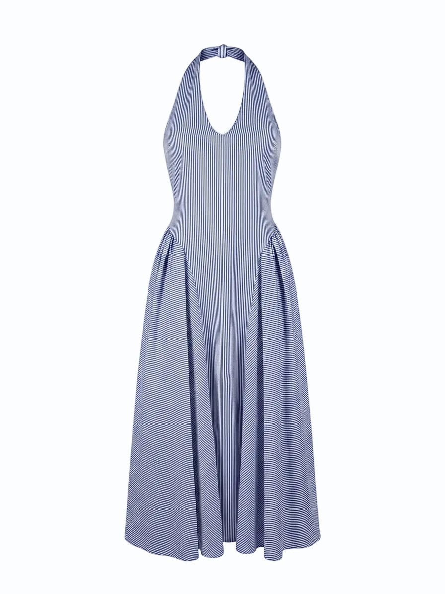 STRIPED MIDI DRESS-thumbmail-6
