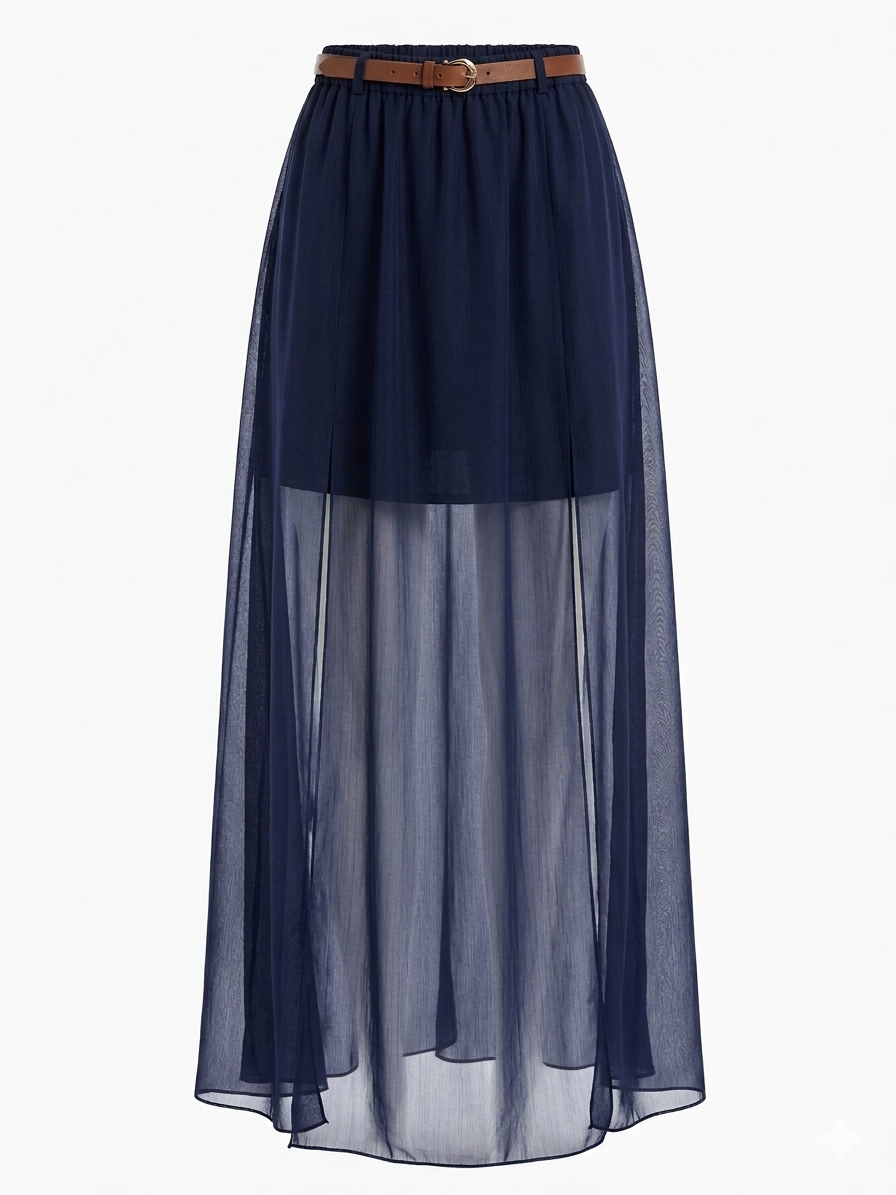 BELTED TENCEL SKIRT-thumbmail-6