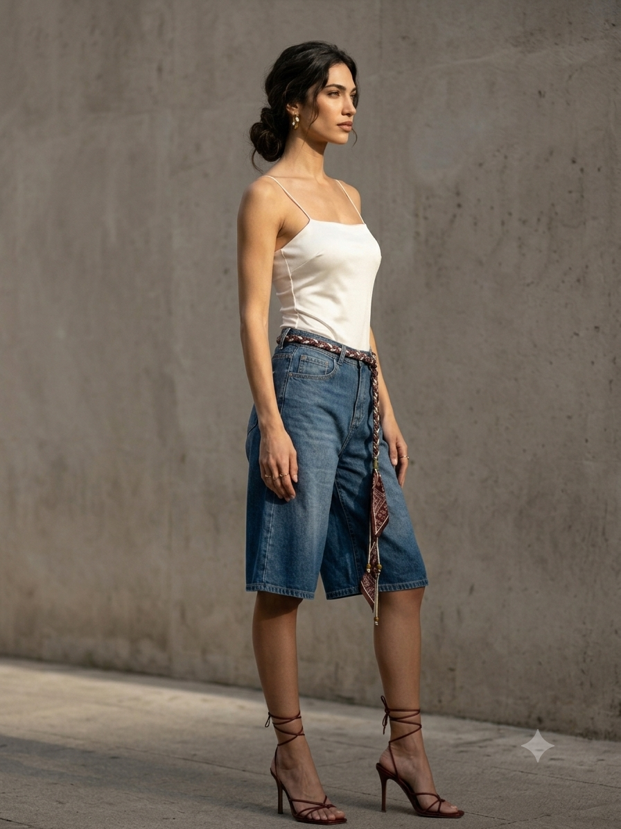 BANDANA BELT BAGGY BERMUDA-thumbmail-4
