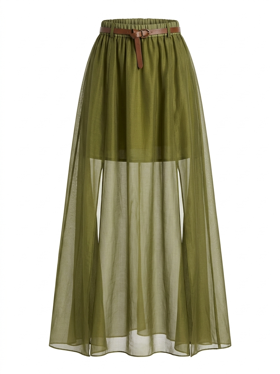 BELTED TENCEL SKIRT-thumbmail-9