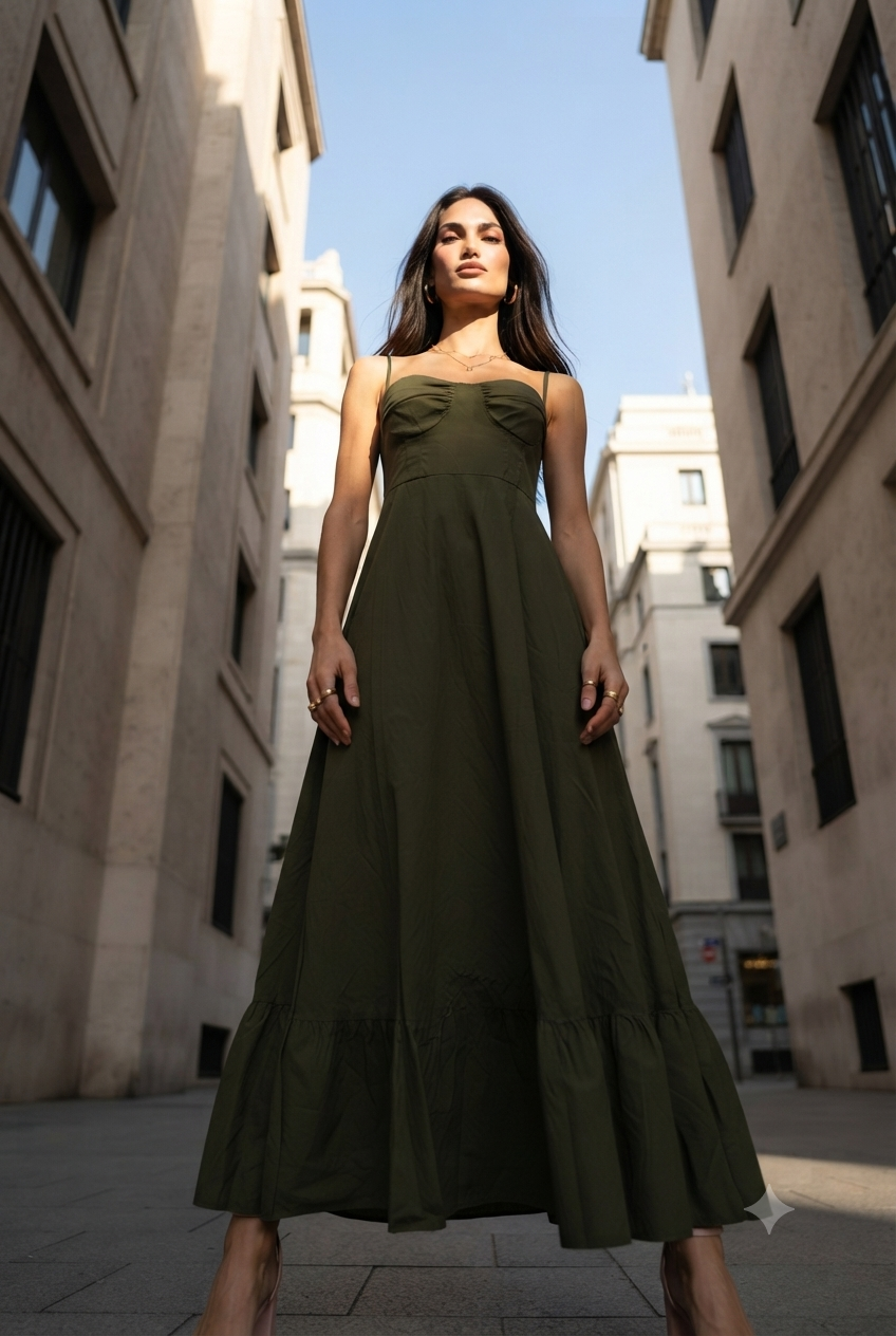 FLOUNCE HEM BUSTIER DRESS-thumbmail-6