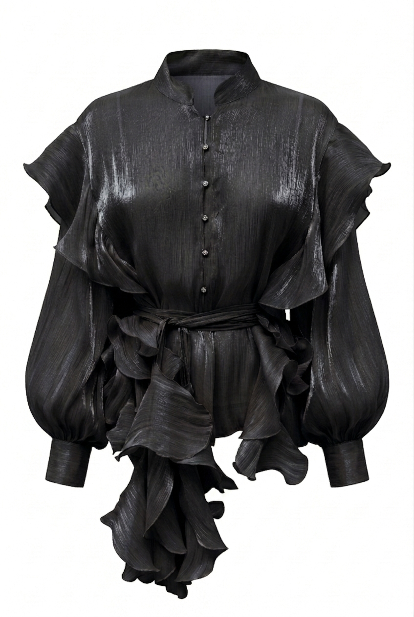 ETHERIAL ROUCHE BLOUSE-thumbmail-4