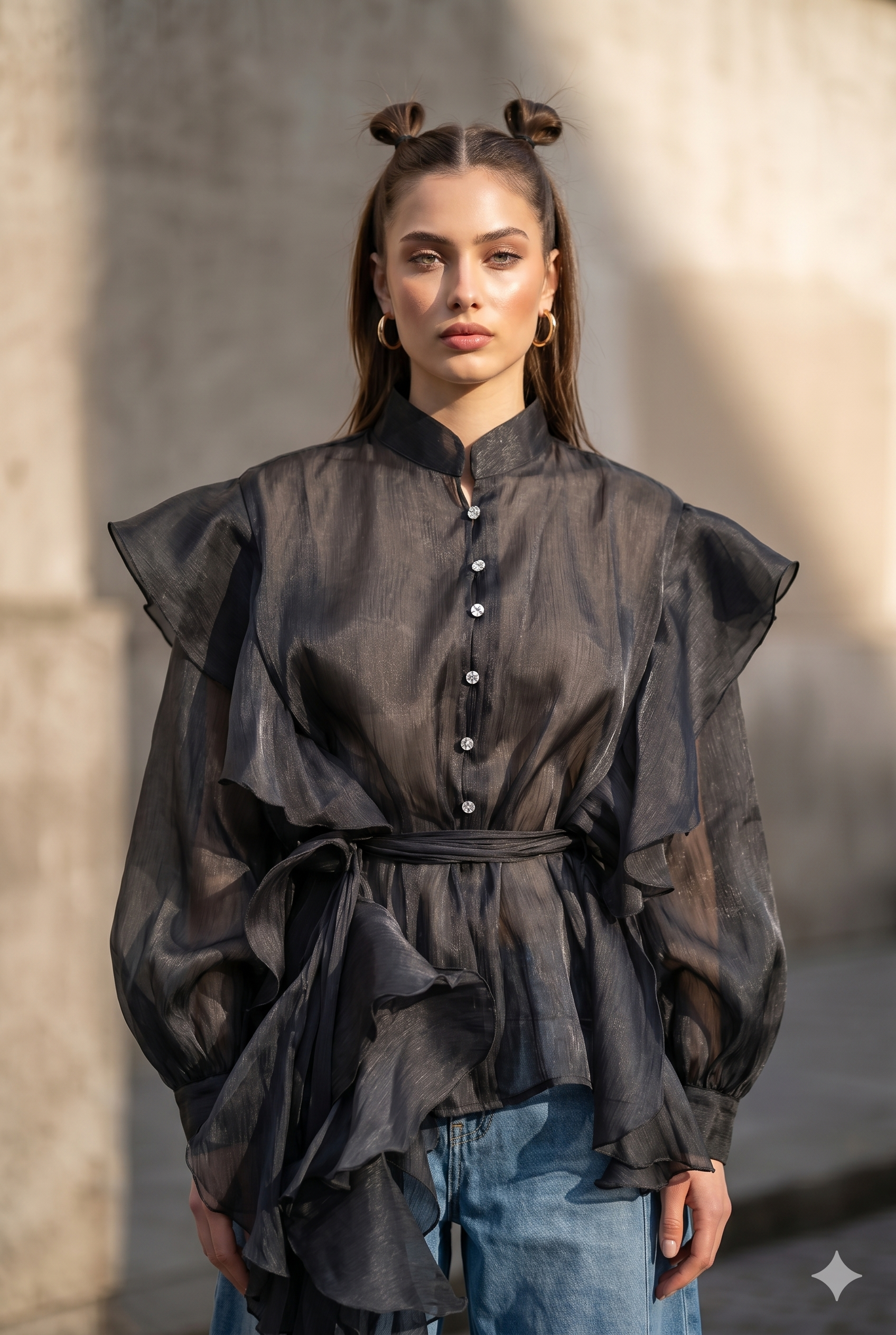 ETHERIAL ROUCHE BLOUSE-thumbmail-3