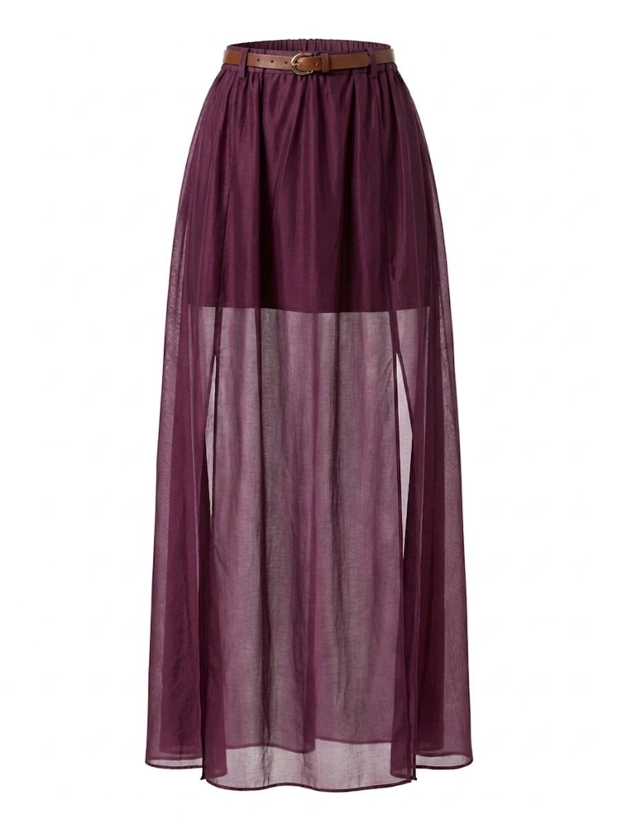 BELTED TENCEL SKIRT-thumbmail-5