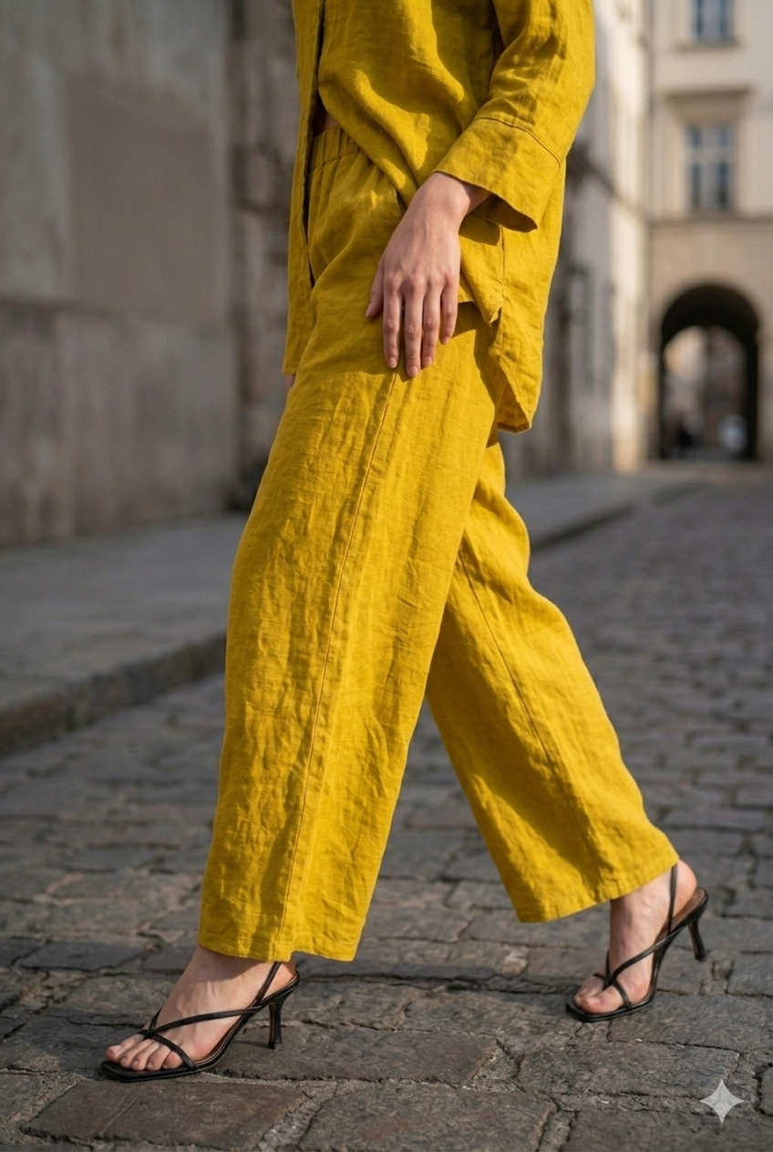 LINEN WIDE-LEG TROUSERS-thumbmail-2