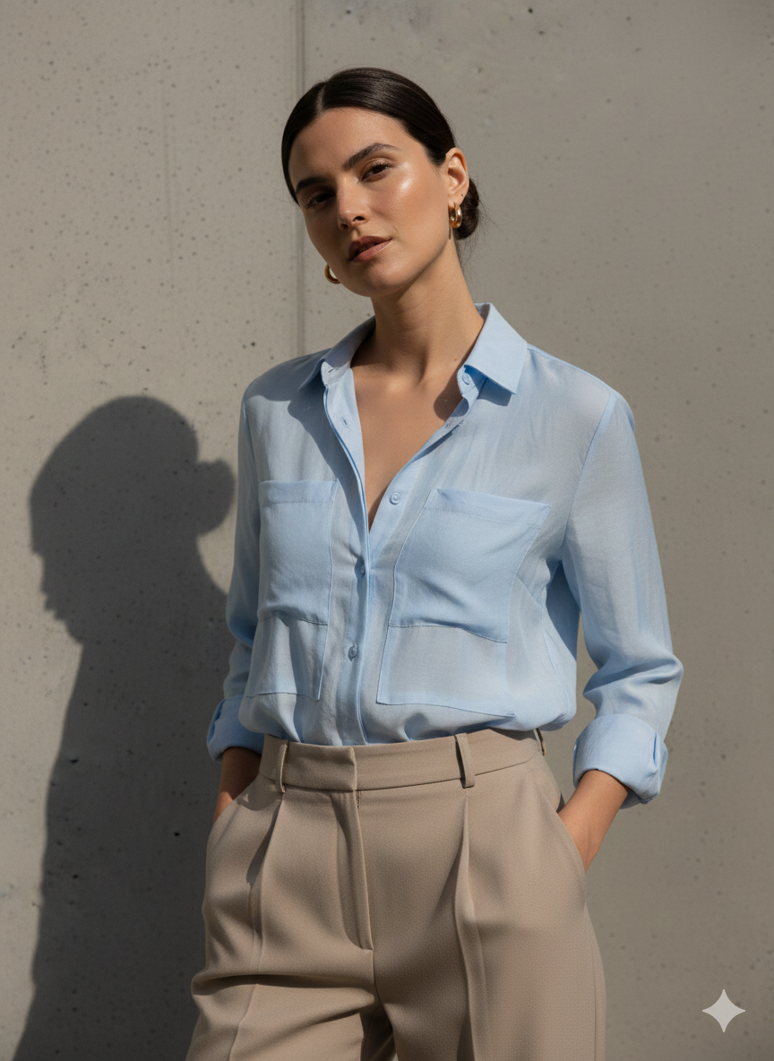 AURA SILK-TOUCH BLOUSE