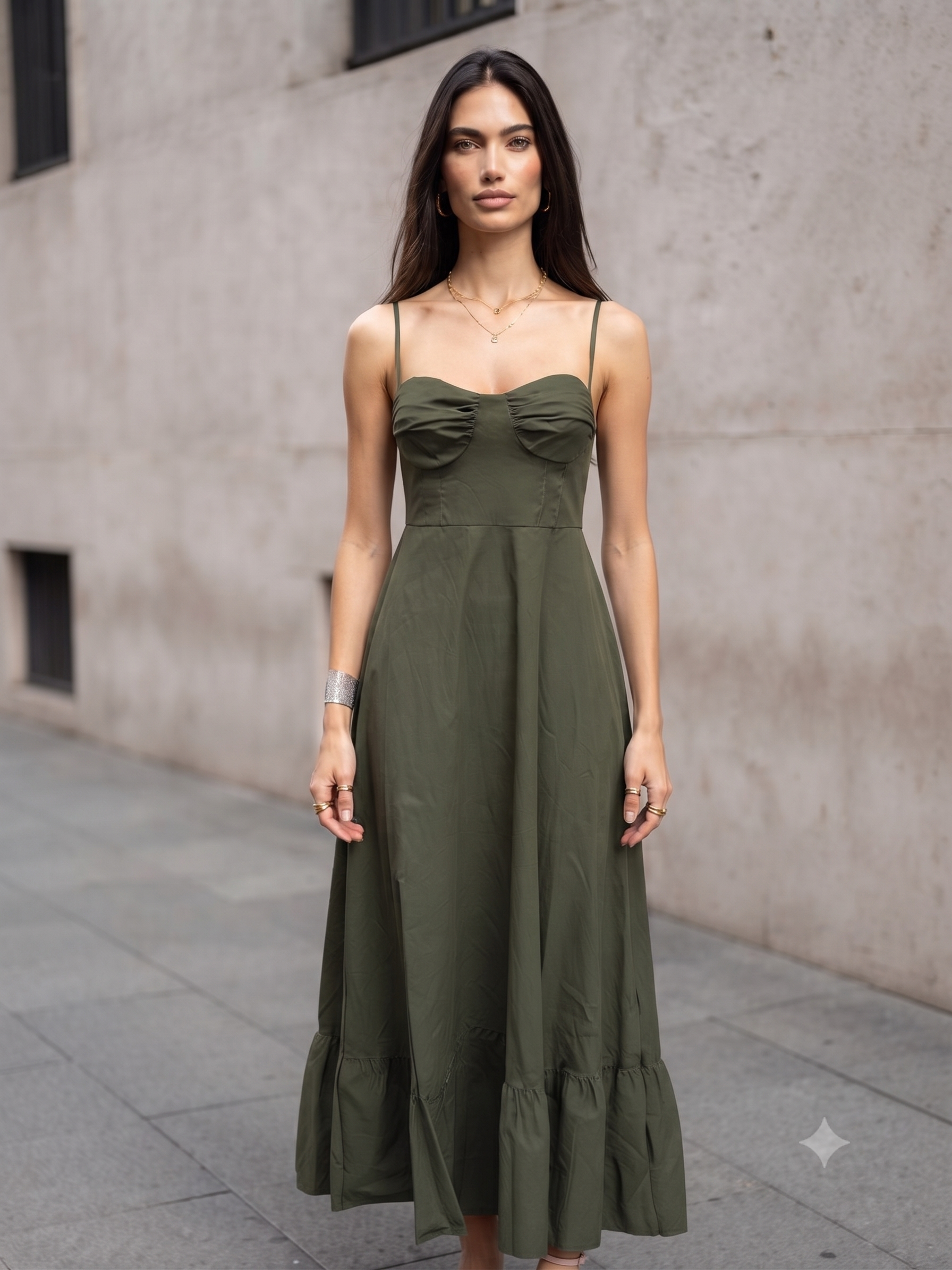 FLOUNCE HEM BUSTIER DRESS-thumbmail-7