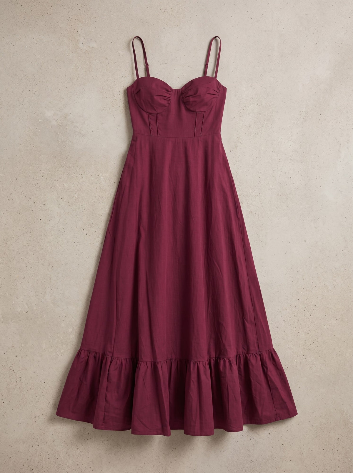 ABITO LUNGO BUSTIER CON BALZA Bordeaux - still life - IRONICA