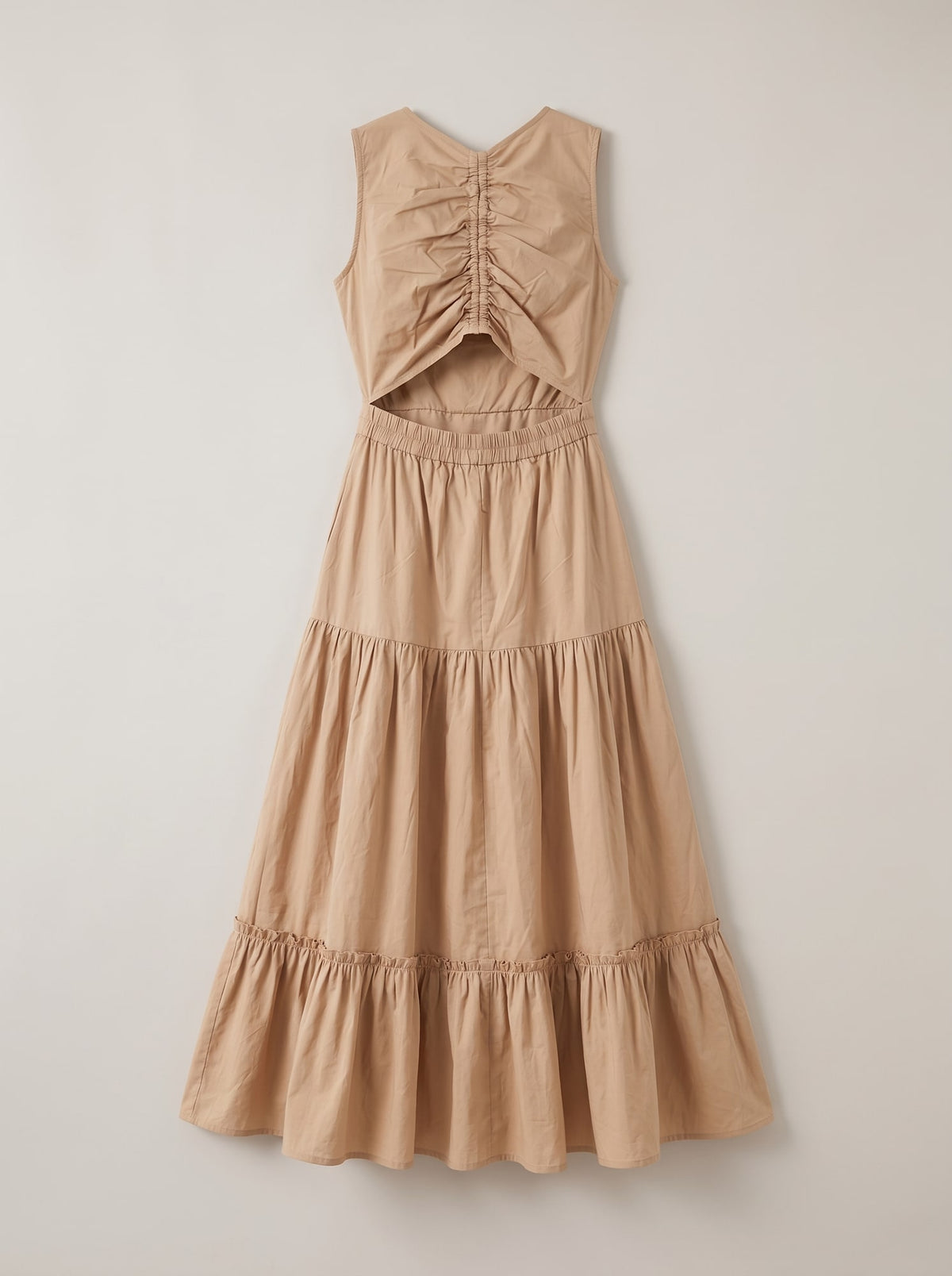 ABITO LUNGO CON DETTAGLIO CUT-OUT Beige - still life - IRONICA