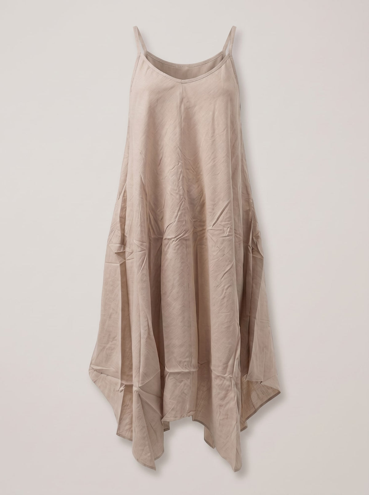ABITO MIDI ASIMMETRICO Beige - still life - IRONICA