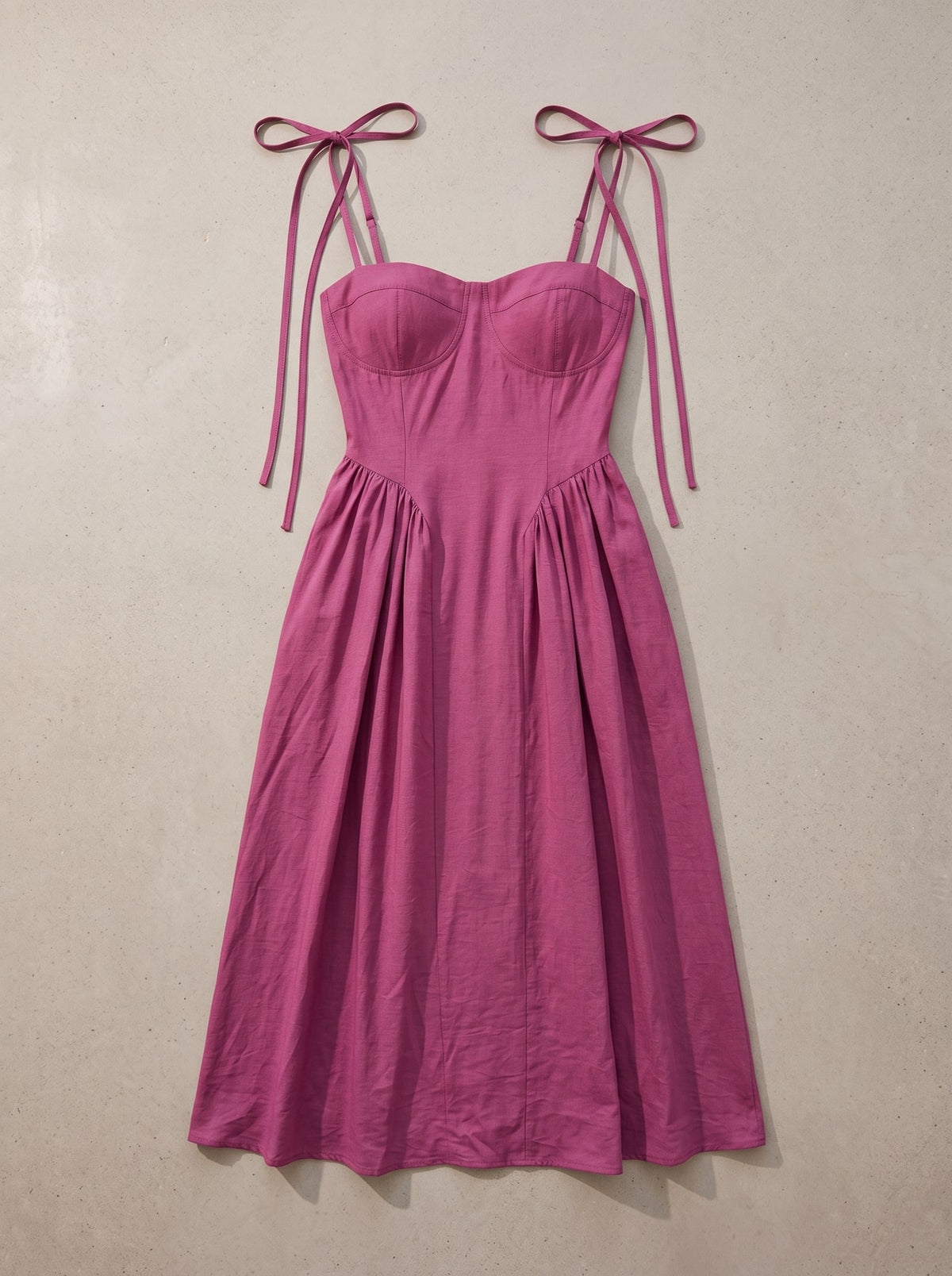 ABITO MIDI CON CORPETTO Rosa - still life - IRONICA