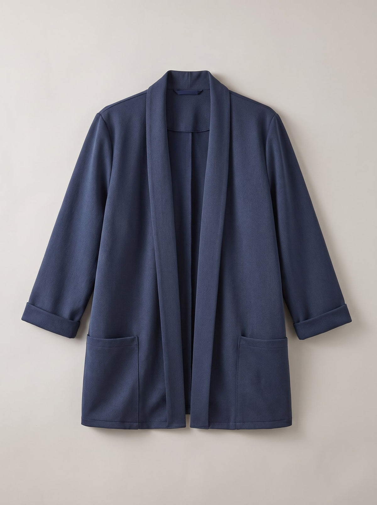 BLAZER APERTO CON COLLO A SCIALLE Denim - still life - IRONICA