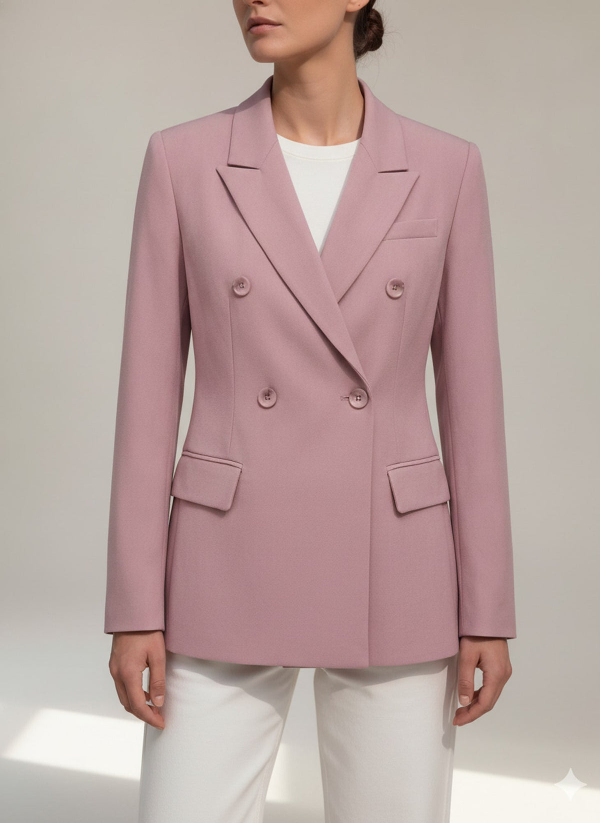 BLAZER DOPPIOPETTO ASIMMETRICO Rosa - dettaglio - IRONICA