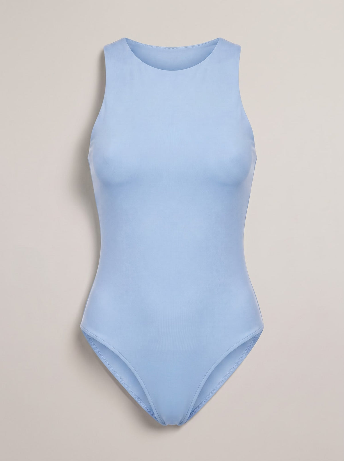 BODY CON SCOLLO ALL'AMERICANA Celeste - still life - IRONICA