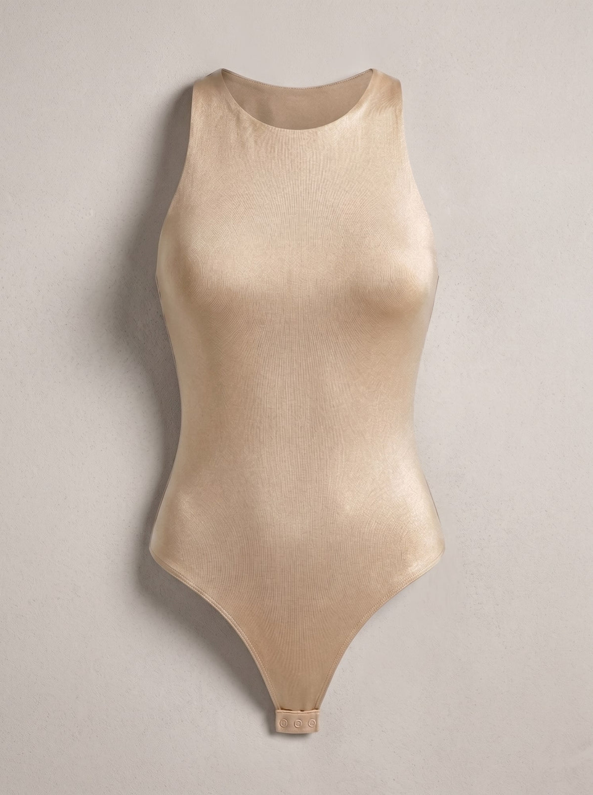 BODY CON SCOLLO ALL'AMERICANA Champagne - still life - IRONICA