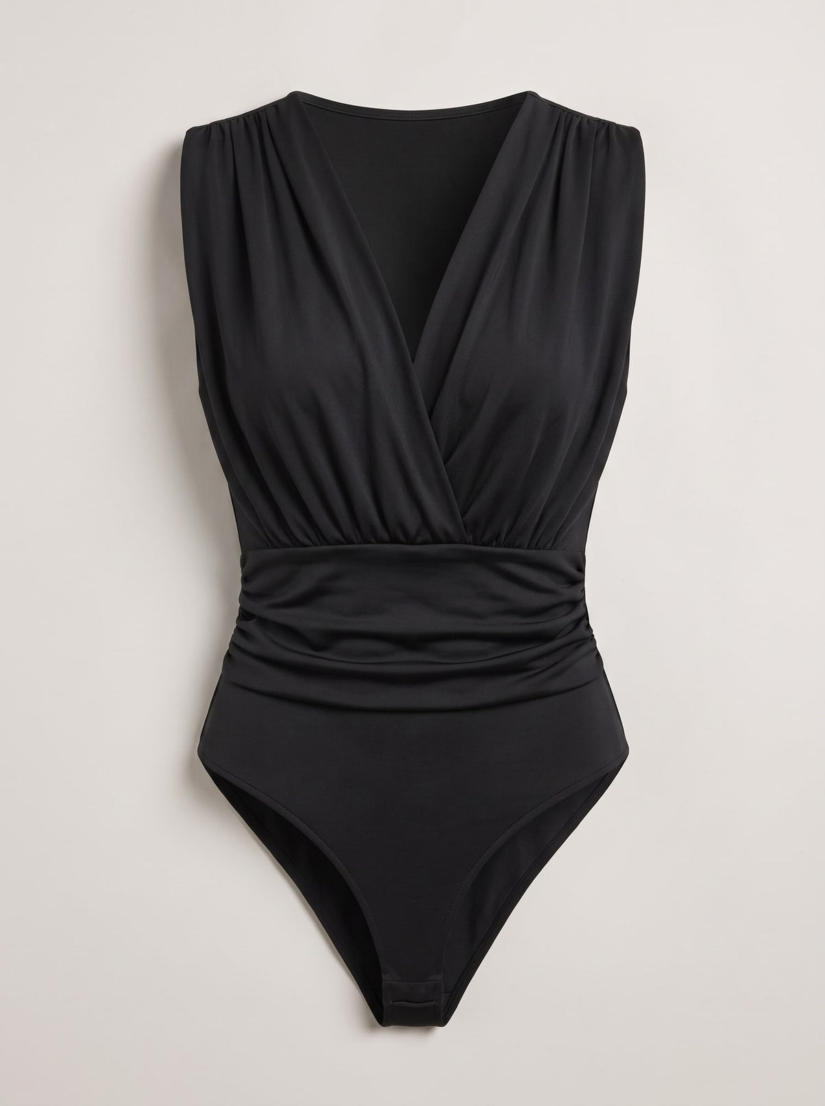 BODY DRAPPEGGIATO CON SCOLLO A V Nero - still life - IRONICA
