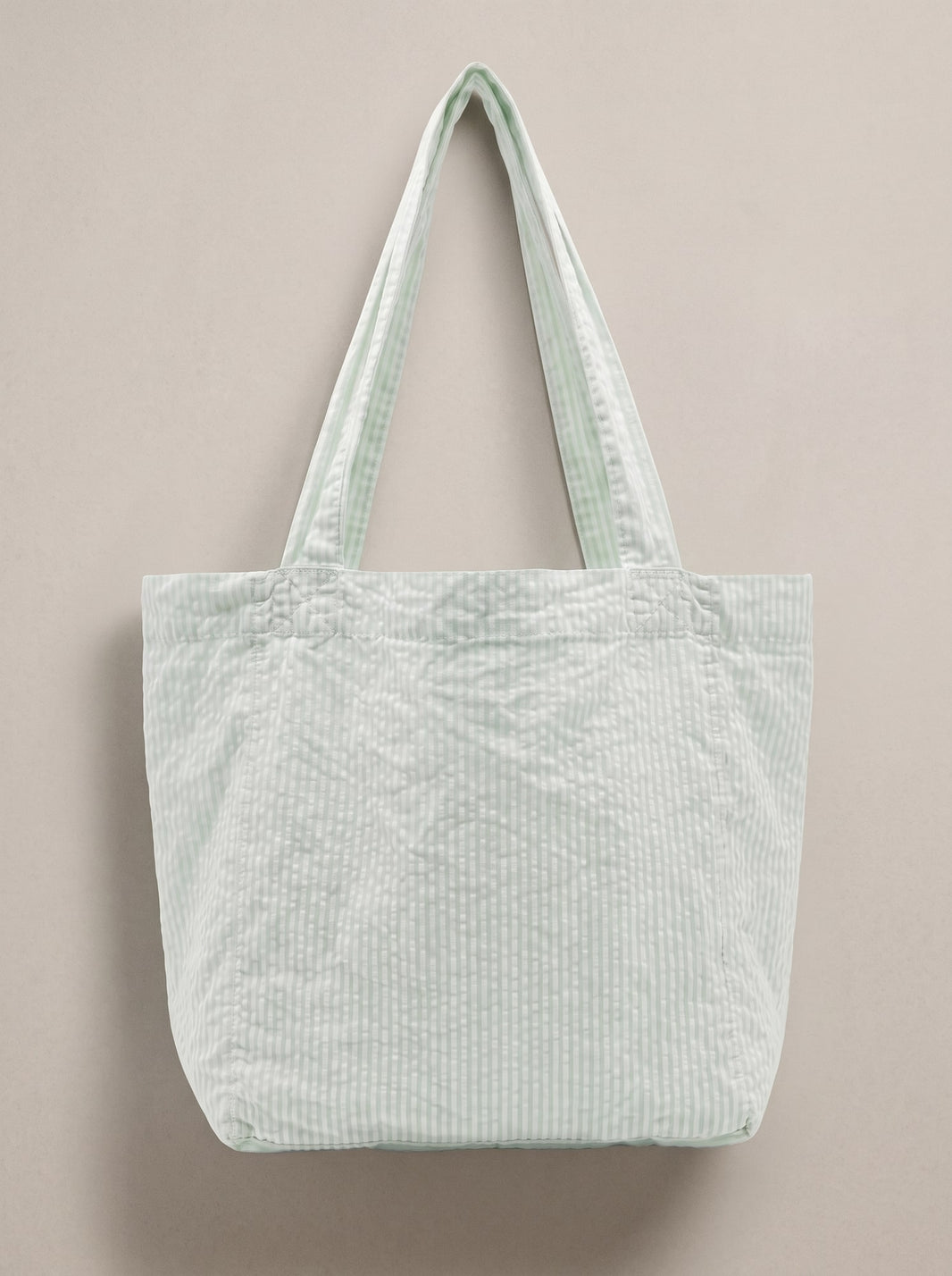 BORSA TOTE SEERSUCKER Menta - still life - IRONICA