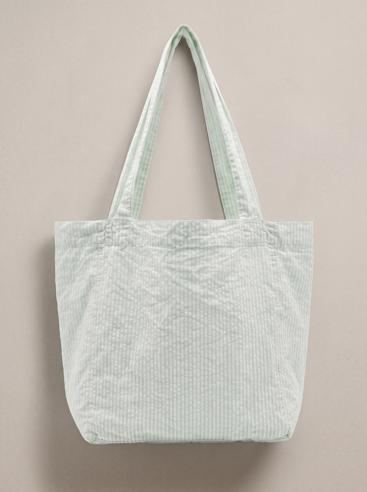 BORSA TOTE SEERSUCKER Menta - still life - IRONICA