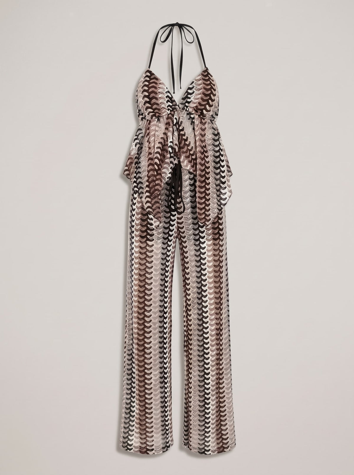 COORDINATO CROCHET ASIMMETRICO Nero - still life - IRONICA