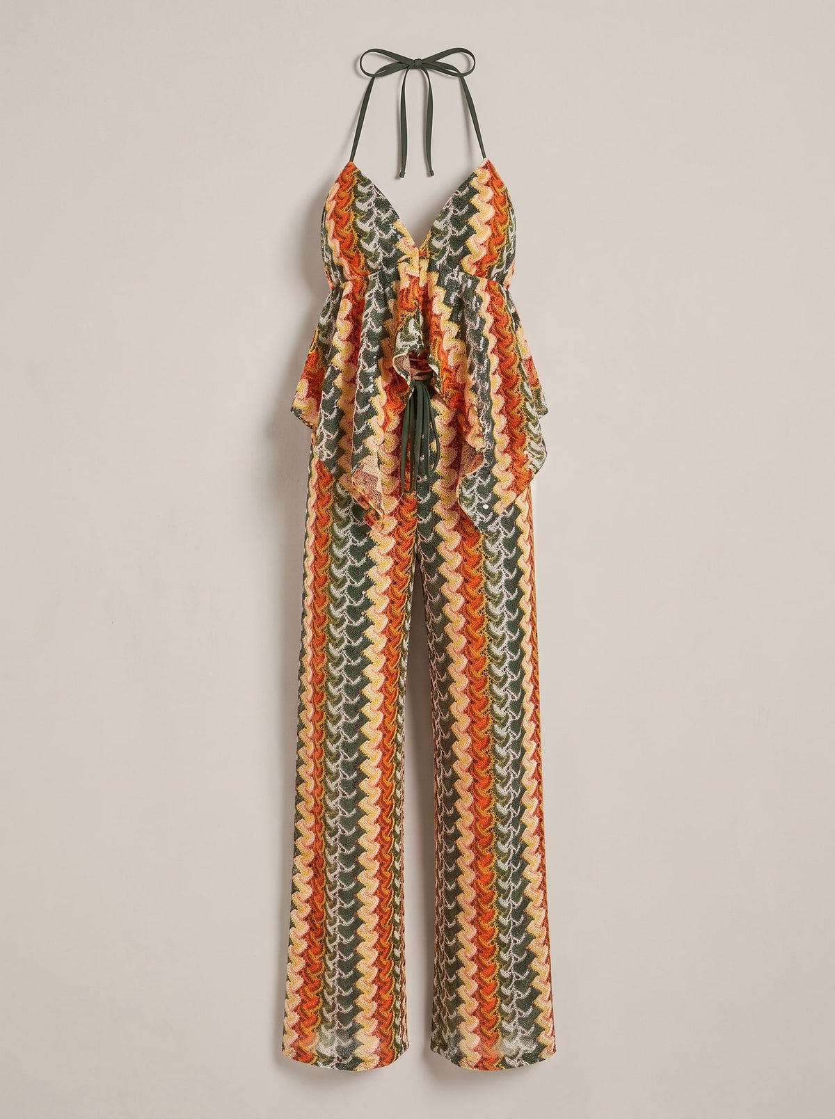 COORDINATO CROCHET ASIMMETRICO Oliva - still life - IRONICA