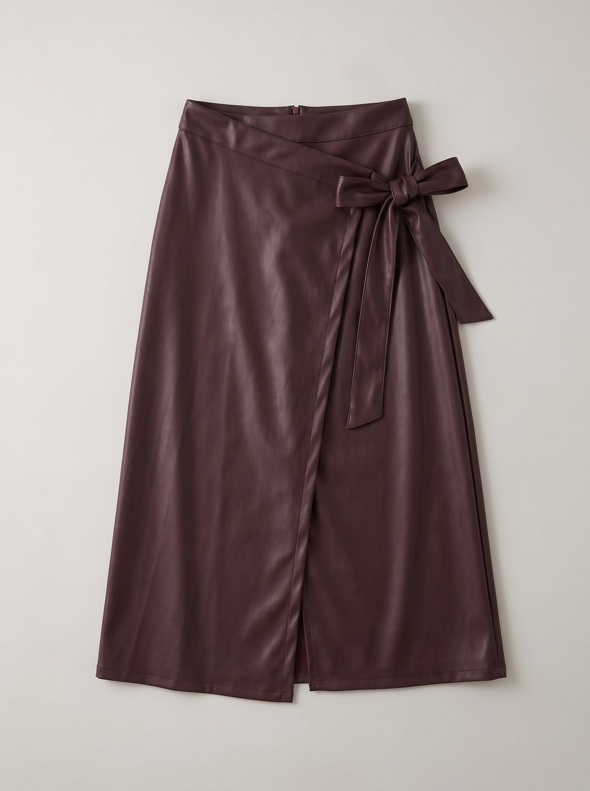 GONNA A PORTAFOGLIO EFFETTO PELLE CON FIOCCO Burgundy - still life - IRONICA