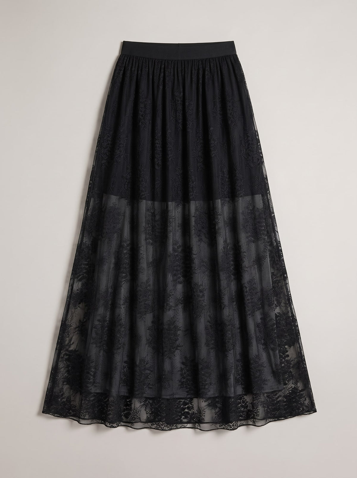 GONNA LUNGA IN PIZZO Nero - still life - IRONICA