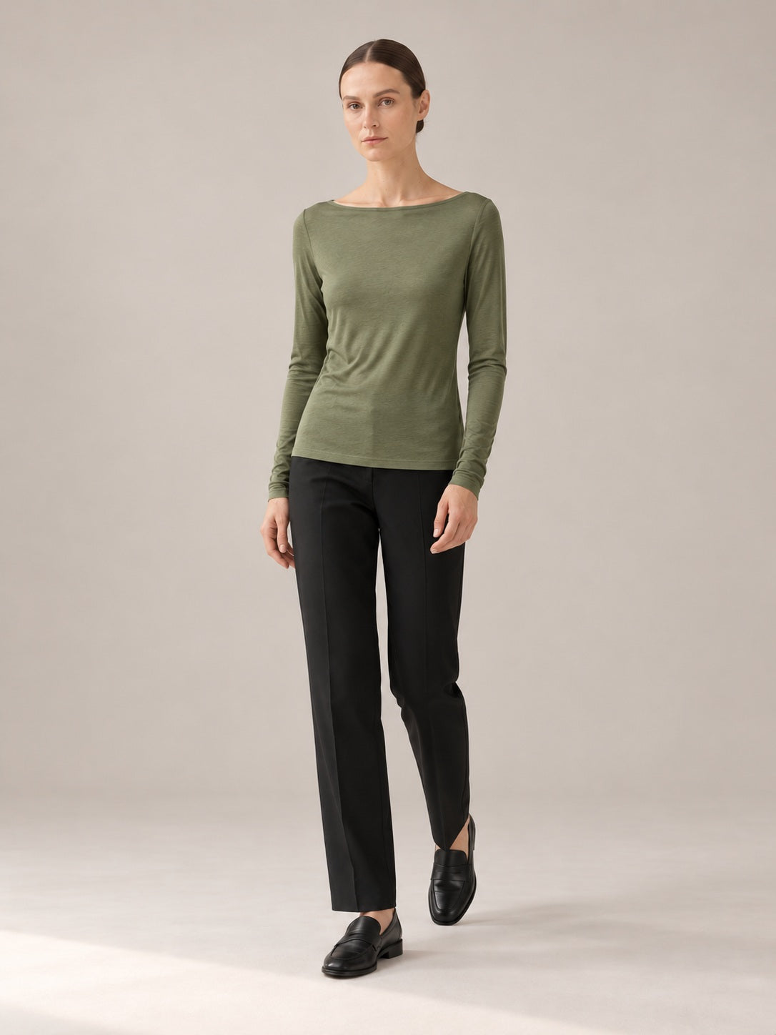 MAGLIA MISTO CASHMERE Militare - movimento - IRONICA