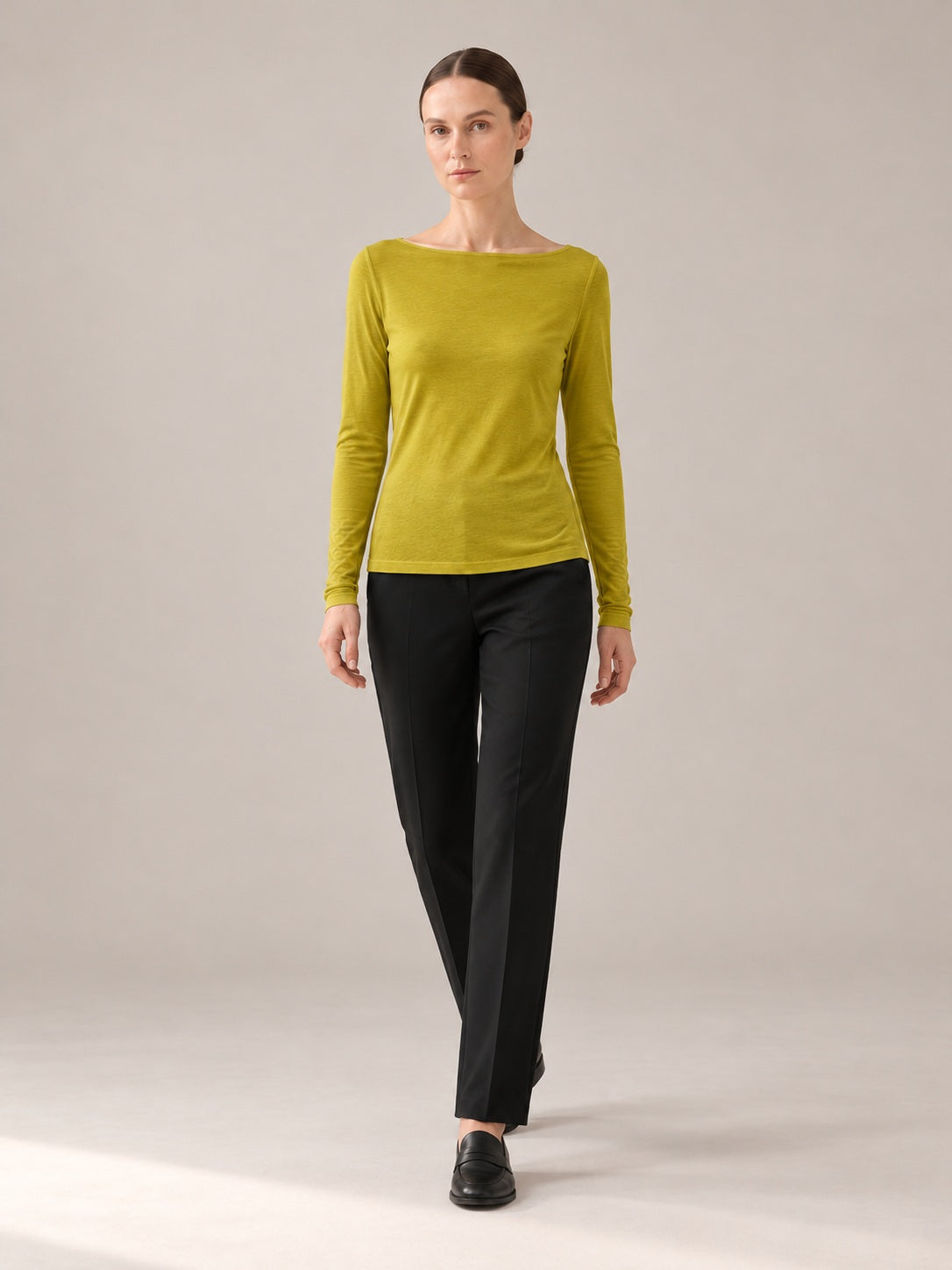 MAGLIA MISTO CASHMERE Olio - movimento - IRONICA