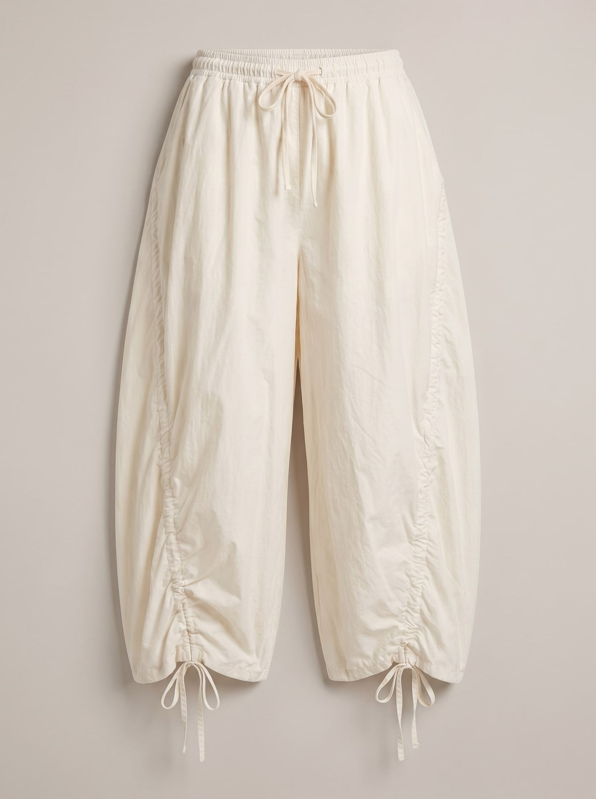 PANTALONI A PALLONCINO CON COULISSE Bianco - still life - IRONICA