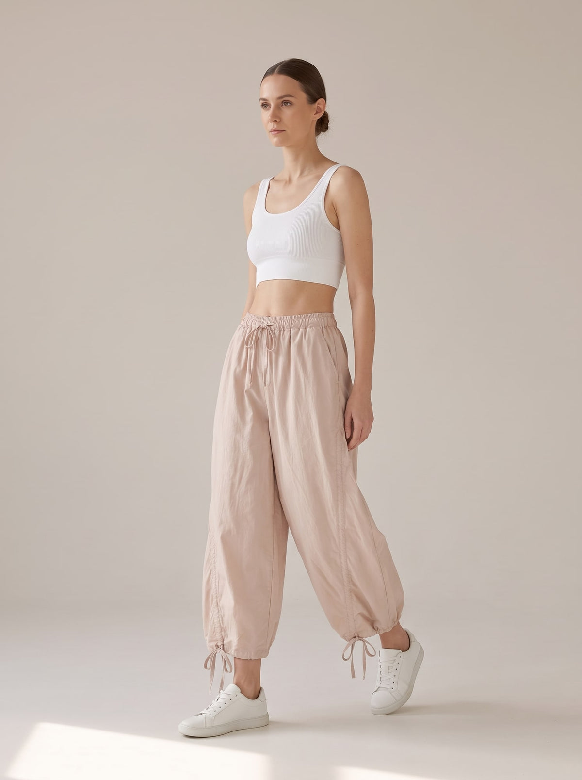 PANTALONI A PALLONCINO CON COULISSE Rosa - in movimento - IRONICA