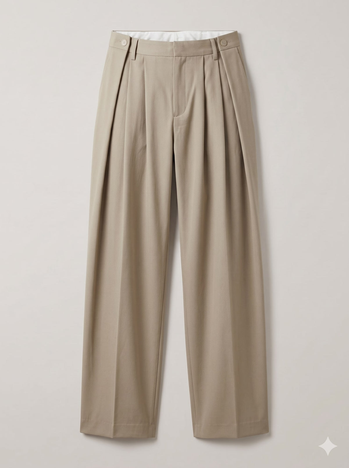 PANTALONI DRITTO CON PINCES Beige - still life - IRONICA