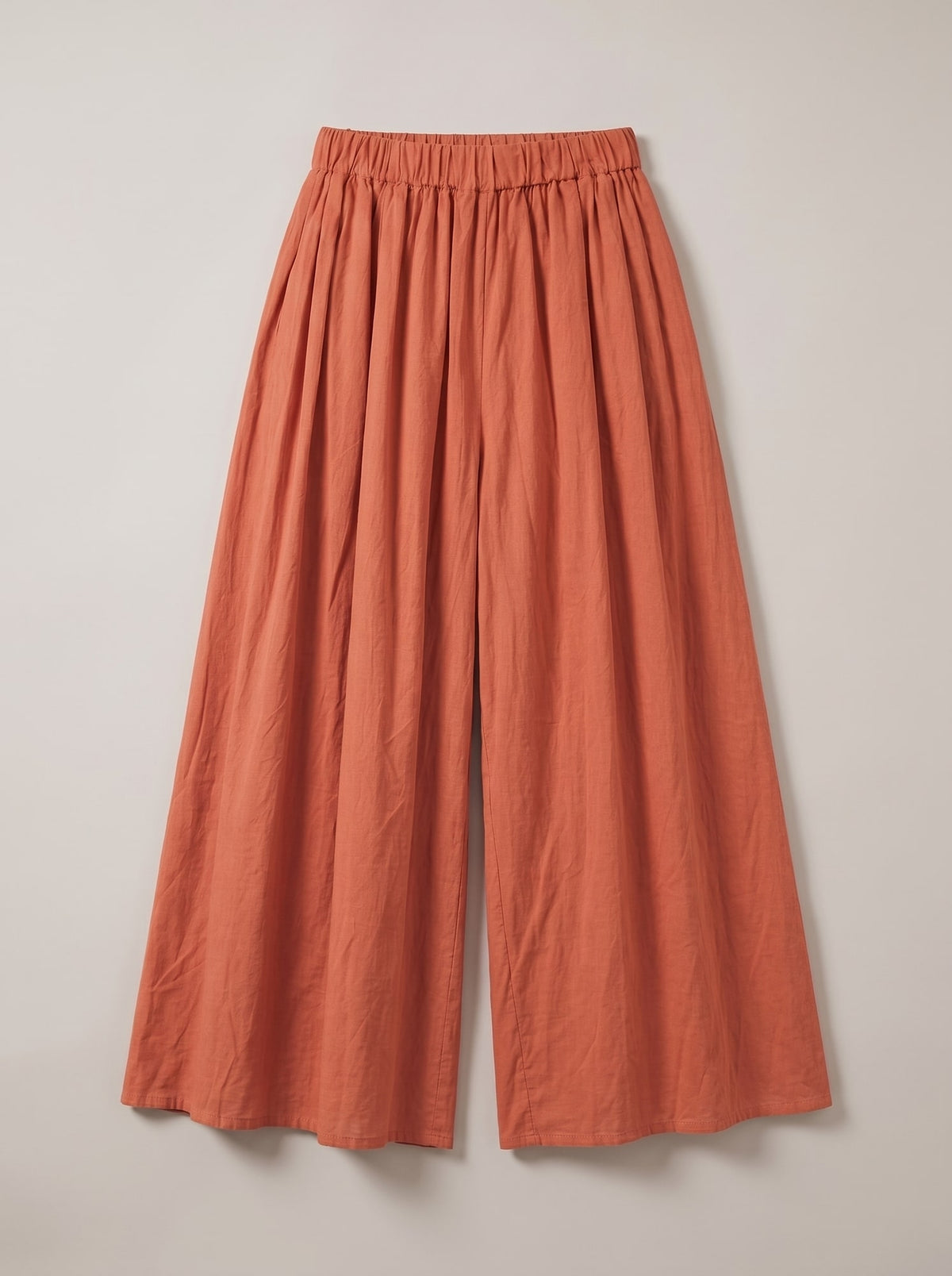 PANTALONI WIDE LEG A VITA ALTA Coccio - still life - IRONICA