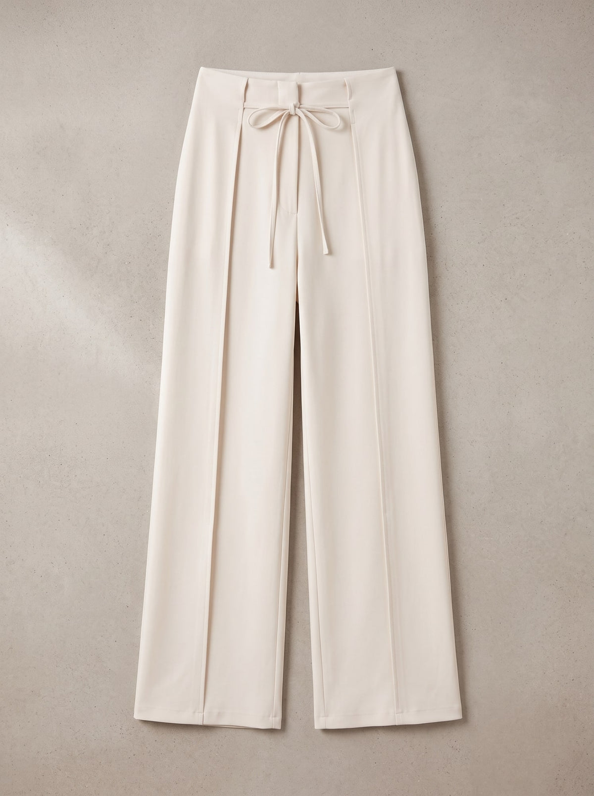 PANTALONI WIDE LEG CON PIEGHE Crema - still life - IRONICA